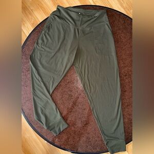 Olive Green High-Waist Jogger Leggings. Size-L